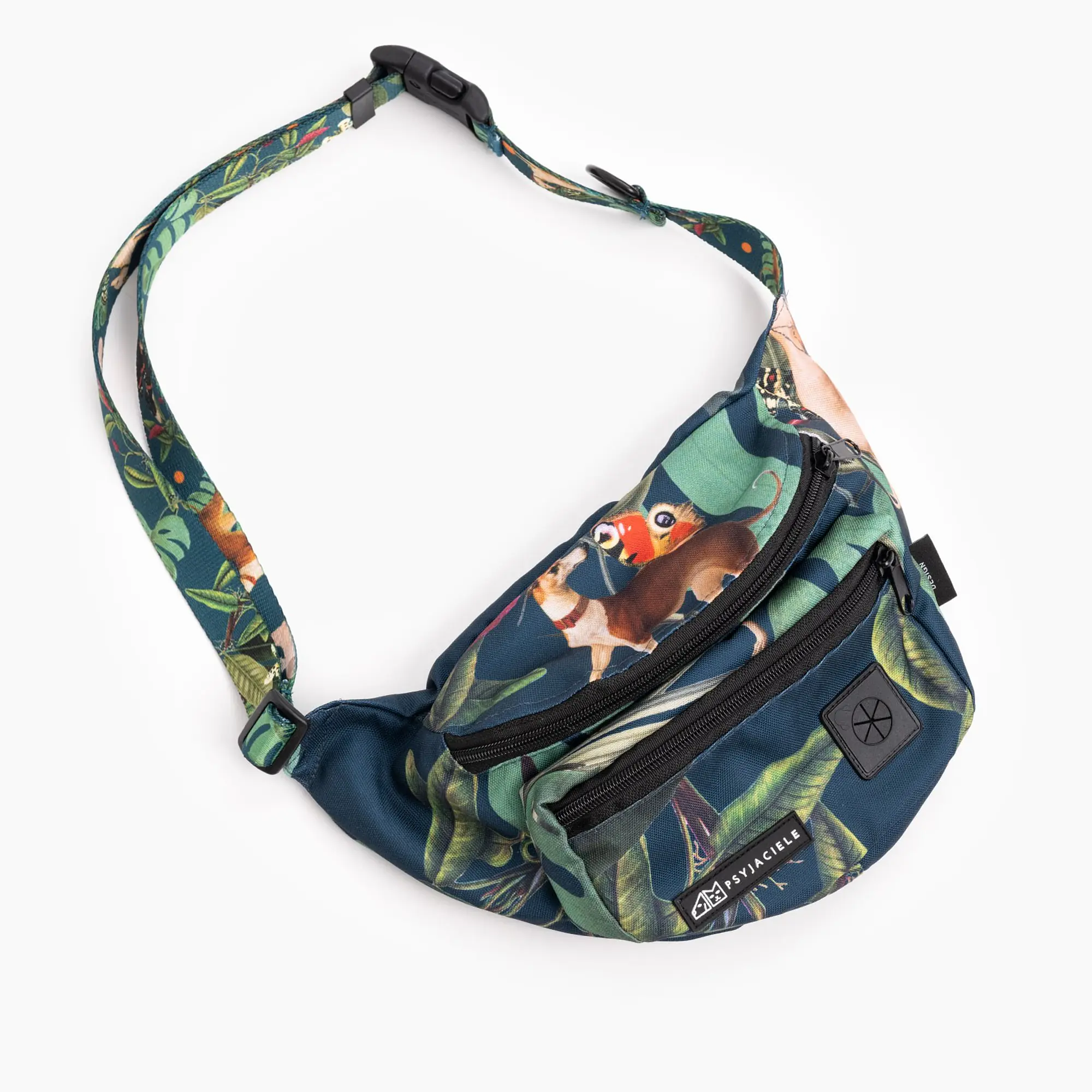 Nerka spacerowa z paskiem z taśmy "Psikolaż" - Master