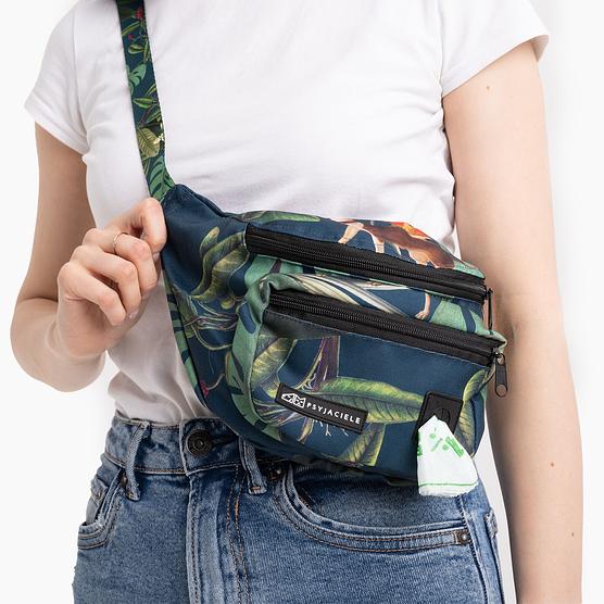 Fanny pack with patterned belt "Dogollage"