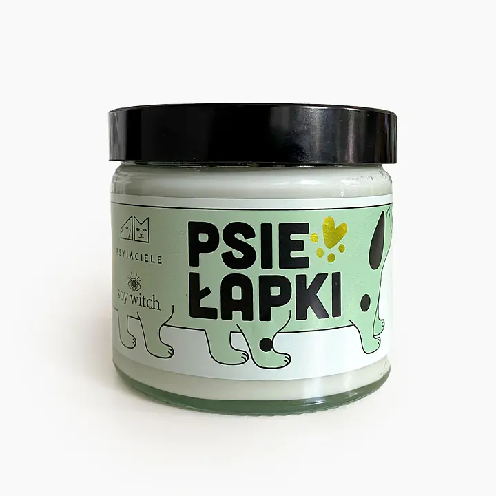 Zestaw koc + świeca Psie Łapki - Master