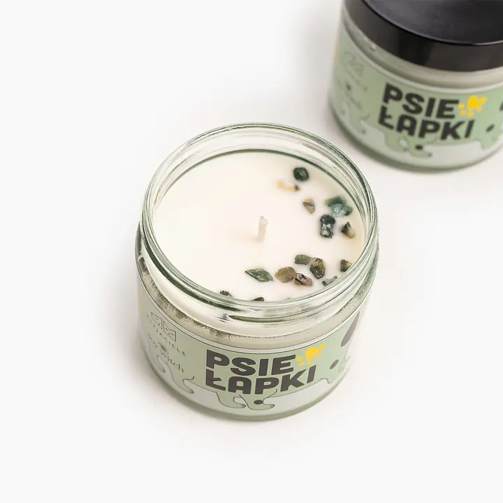 Zestaw koc + świeca Psie Łapki - Master