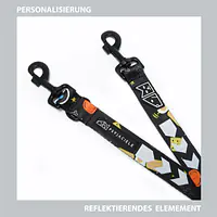 Adjustable leash with shock absorber "What does the seal said"  - Master
