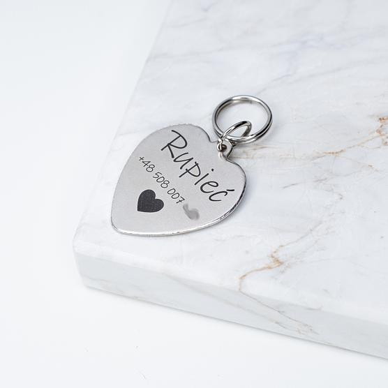 Adresówka stalowa - serduszko