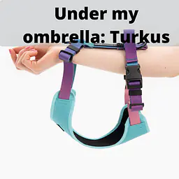 Szelki bezuciskowe Stay on "Under my umbrella - turkus" - Master