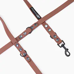 Smycz przepinana Biothane® dla psa lub kota "Brown AF" - Master