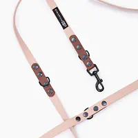 Smycz przepinana Biothane® dla psa lub kota "Beige with Brown" - Master