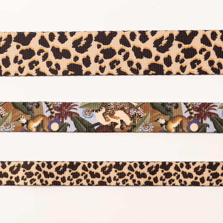 Half-clamp collar "Respect the wildness" LEOPARD PATTERN ON THE TOP - Master
