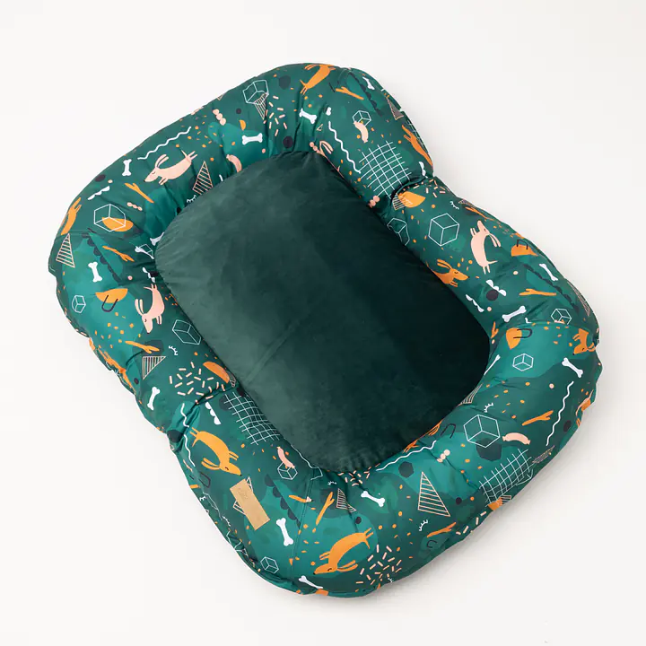 Pontoon sofa for dogs and cats - pattern: Sleepy dogs, Size: XL