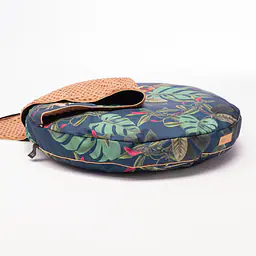 Cover for round pillow with a hood for your dog or cat  - pattern: Doggolage, Size: M