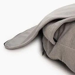 Round pillow with a hood for your dog or cat  - pattern: Made in grey, Size: S
