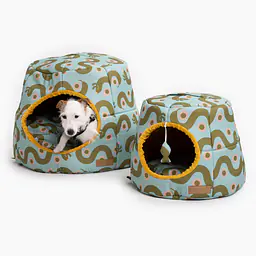 2-in-1 House and sofa for your dog or cat - pattern: Sausage dog, Size: S