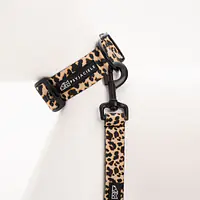 Dog or cat collar "Respect the wildness" LEOPARD PATTERN ON THE TOP - Master