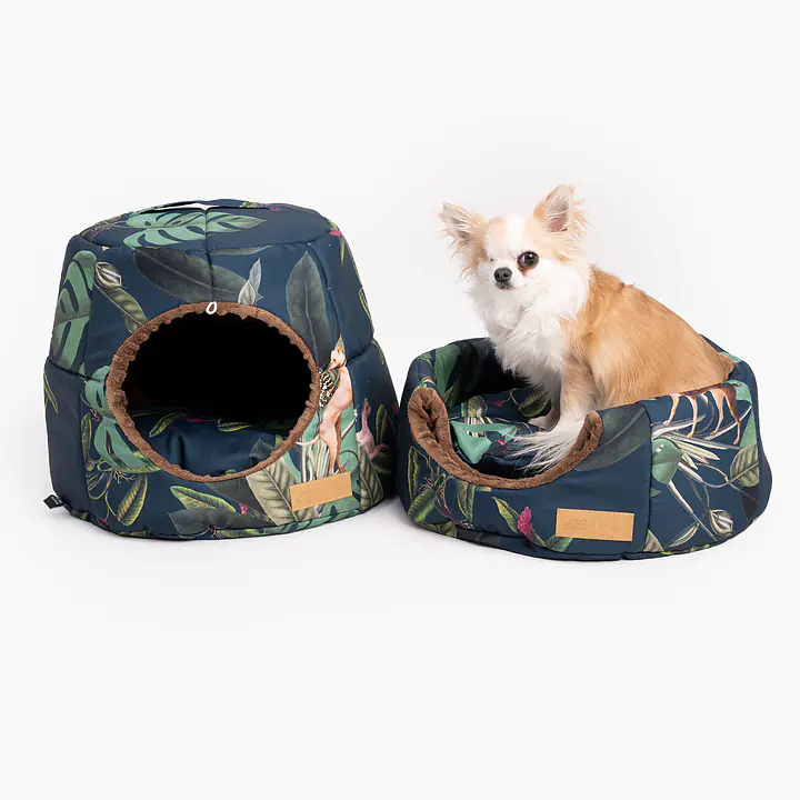 COPY OF 2-in-1 House and sofa for your dog or cat - pattern: Doggolage, Size: S