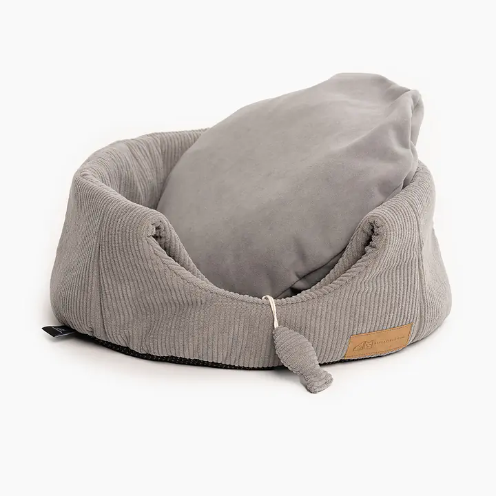 COPY OF 2-in-1 House and sofa for your dog or cat - pattern: Made in grey, Size: S