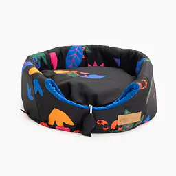 2-in-1 House and sofa for your dog or cat - pattern: Eye of the tiger, Size: S