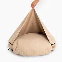 Legowisko okrągła poducha z kapturem dla psa lub kota  "Pies on the beach" - Master