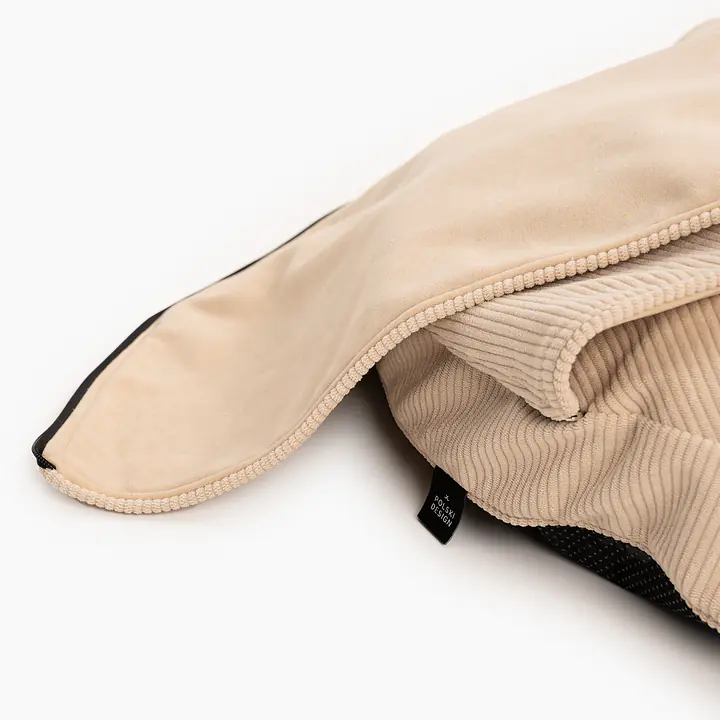 Legowisko okrągła poducha z kapturem dla psa lub kota  "Pies on the beach" - Master