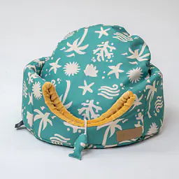 2-in-1 House and sofa for your dog or cat - pattern: Beach please, Size: M