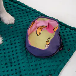 Foldable travel bowl  - pattern: We went bananas, Size: S