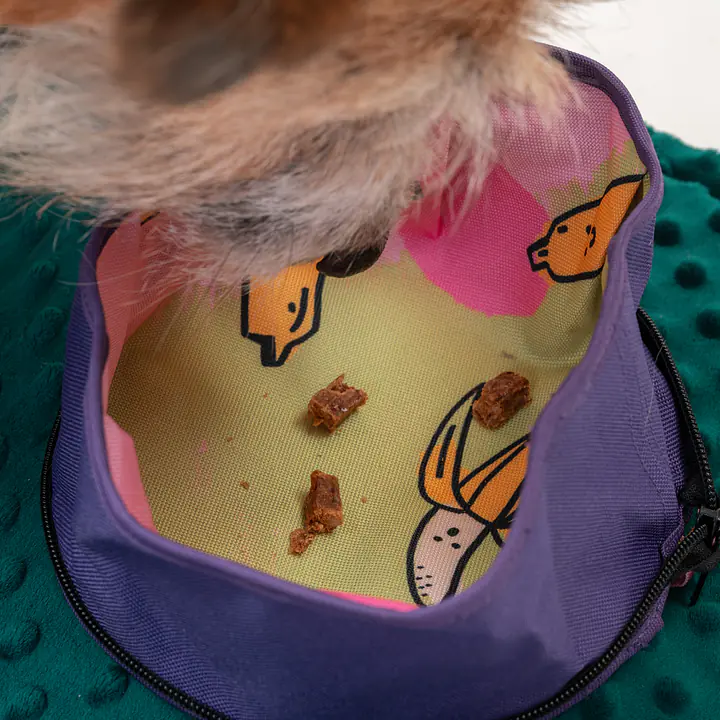 Foldable travel bowl  - pattern: We went bananas, Size: S
