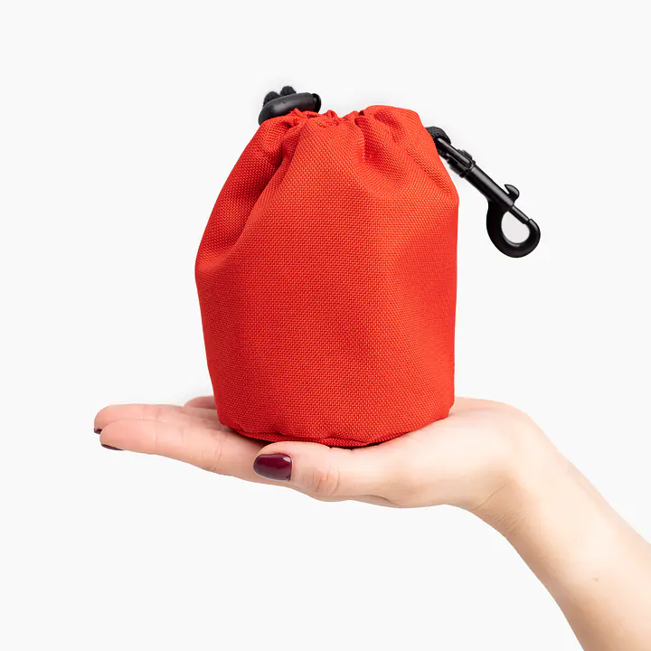 Mini snack pouch - pattern: Blushing white