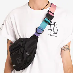 Black walking bag with colorfull strap - Master