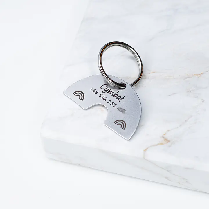 Adresówka dla psa "Tęcza" ANIMALKINGDOM stal szlachetna - Master