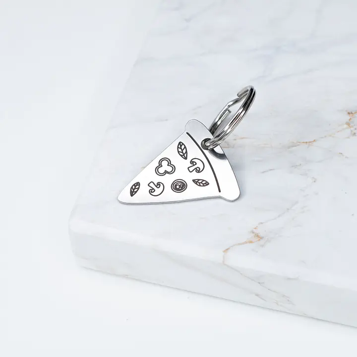 Adresówka dla psa "Pizza" ANIMALKINGDOM stal szlachetna - Master