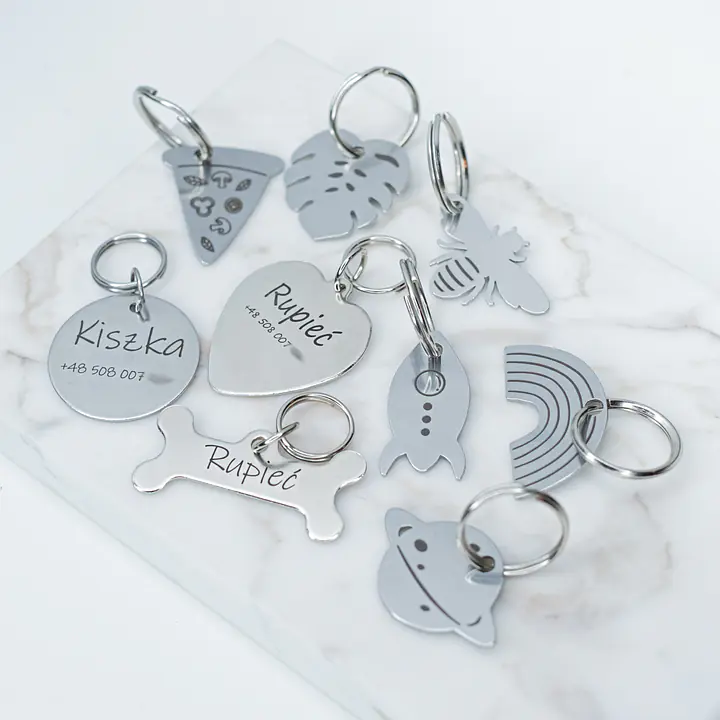 Adresówka dla psa "Pizza" ANIMALKINGDOM stal szlachetna - Master