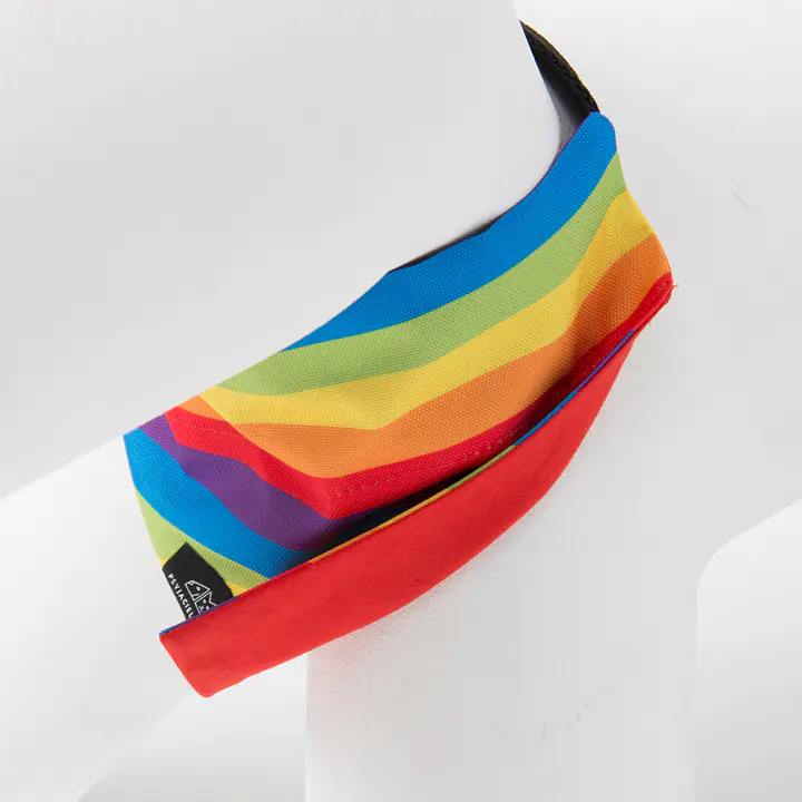 Bandana zakładana na obrożę - Wzór: Miłość, równość, gryzaki, Rozmiar: L