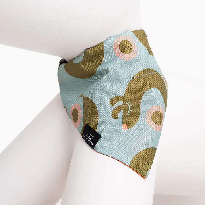 Bandana zakładana na obrożę - Wzór: Piesss, Rozmiar: XS