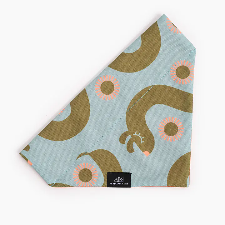 Bandana zakładana na obrożę - Wzór: Piesss, Rozmiar: XS