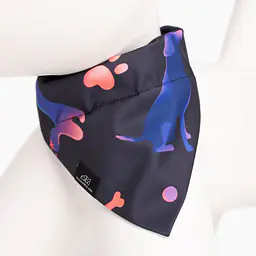 Bandana zakładana na obrożę - Wzór: Psychodelia, Rozmiar: L