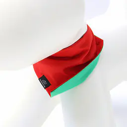 Bandana zakładana na obrożę - Wzór: Zawstydzona biel, Rozmiar: XS