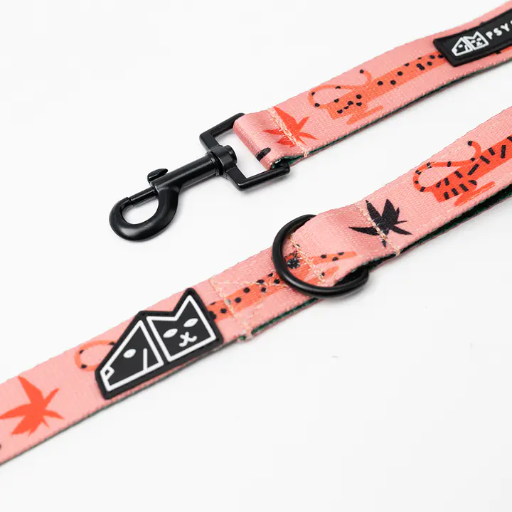 WYPRZEDAŻ Smycz miejska dla psa lub kota "Pantera przyszedł do jungli RÓŻ" - Master