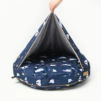 Round cushion with hood "Polar pattern" - Master