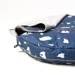 WYPRZEDAŻ  Legowisko okrągła poducha z kapturem dla psa lub kota  "Miś Polargol" - Master