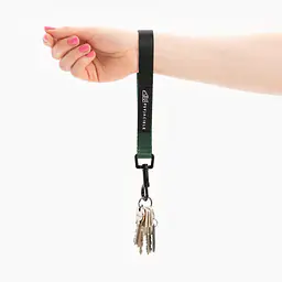 Brelok do kluczy - Wzór taśmy: Under my ombrella zieleń