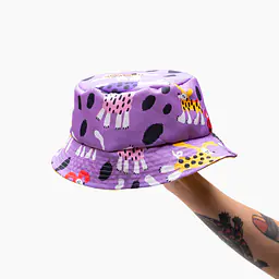 Hat / bucket hat - pattern: Doggo in sheep's clothing, Size: M