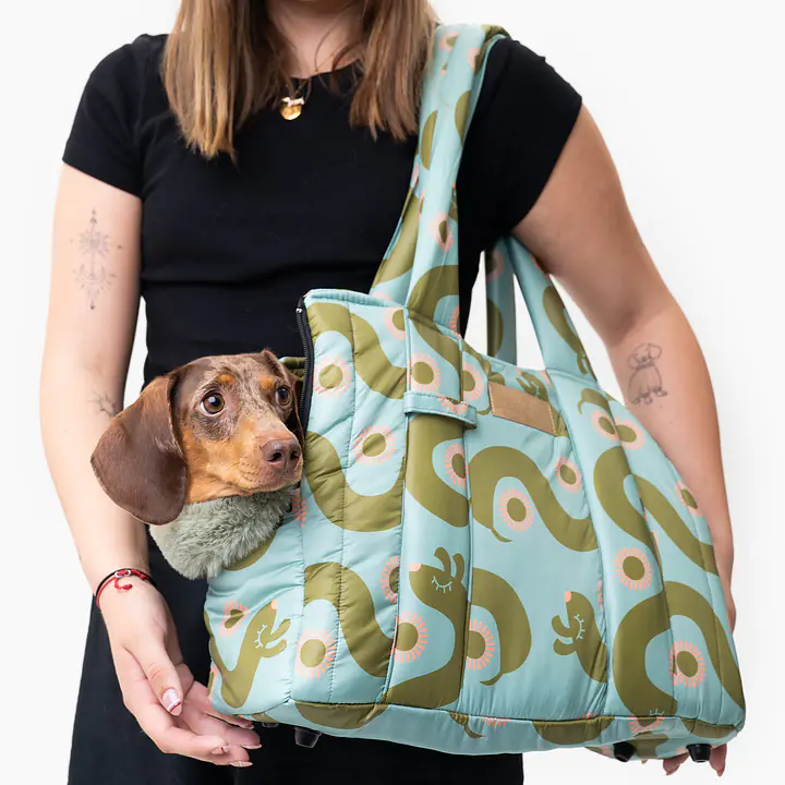 Torba soft typu Tote/ Torba transportowa dla małego psa 2w1 - Wzór: Piesss