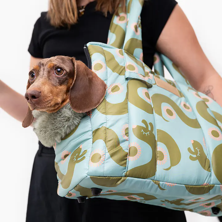 Torba soft typu Tote/ Torba transportowa dla małego psa 2w1 - Wzór: Piesss