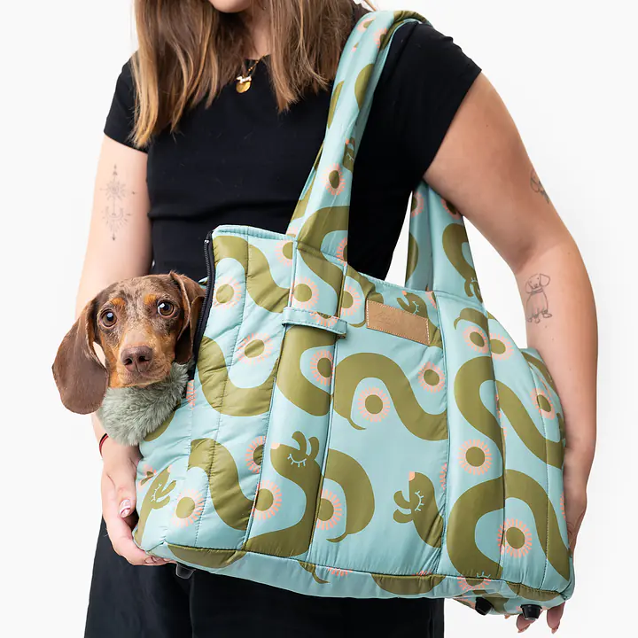Torba soft typu Tote/ Torba transportowa dla małego psa 2w1 - Wzór: Piesss