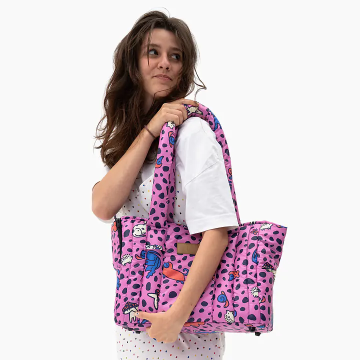 Torba soft typu Tote/ Torba transportowa dla małego psa 2w1 - Wzór: Doggy style
