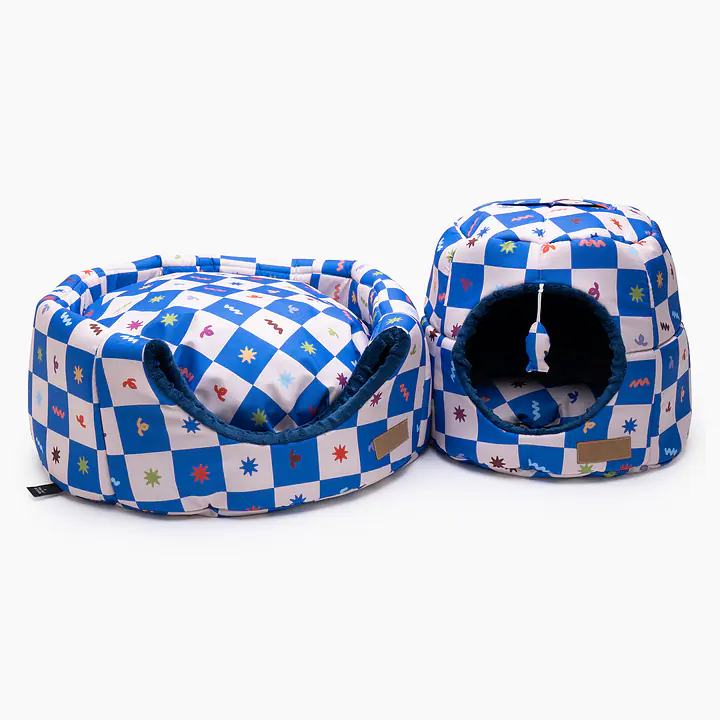 COPY OF 2-in-1 House and sofa for your dog or cat - pattern: Cho na kwadrat, Size: S