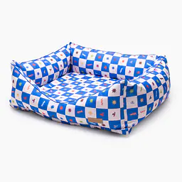 Ortopedic sofa for dogs or cats - pattern: Cho na kwadrat, Size: M