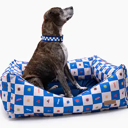 Ortopedic sofa for dogs or cats - pattern: Cho na kwadrat, Size: M