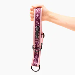 Obroża półzaciskowa SUPER SOFT "Bandana no drama" BAKŁAŻAN - Master