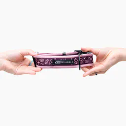 Obroża z klamrą SUPER SOFT "Bandana no drama" BAKŁAŻAN - Master