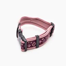 Obroża z klamrą SUPER SOFT "Bandana no drama" BAKŁAŻAN - Master