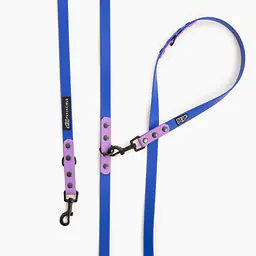 Smycz przepinana Biothane® dla psa lub kota "Indygo with lilac" - Master