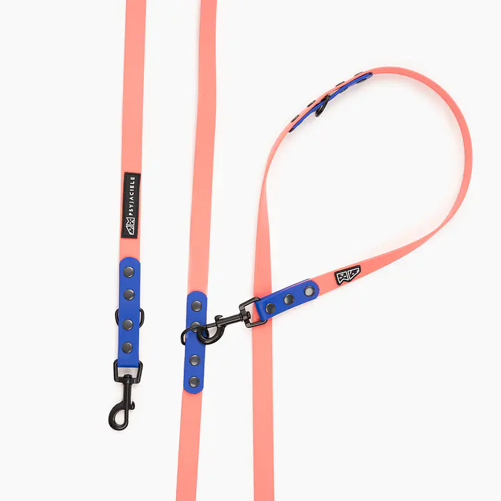 "Coral with Indigo" Biothane® leash - Master